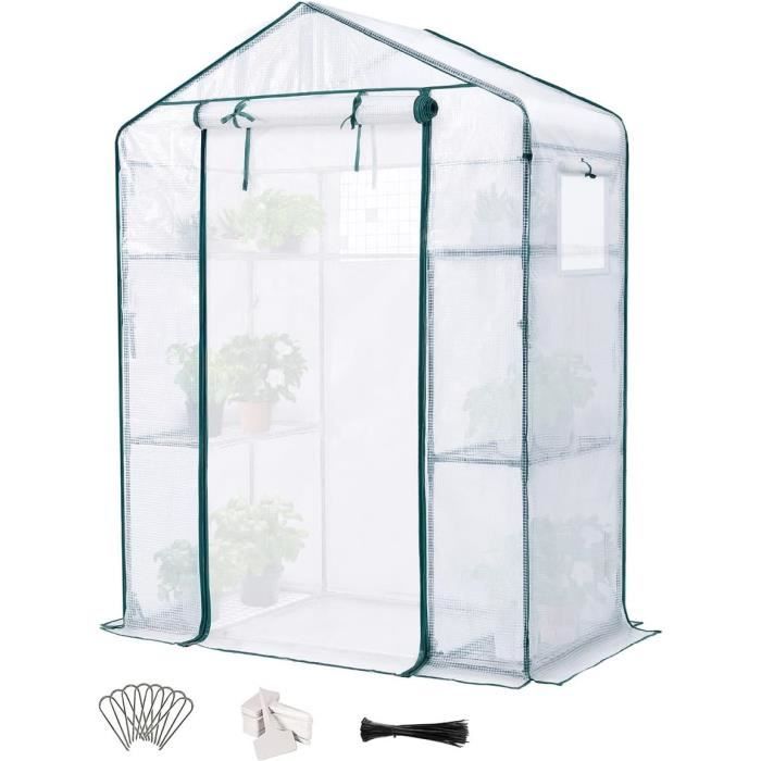 Jyibinee Housse De Serre, 143 X 143 X 195 Cm, Imperméable En Polyéthylène Avec Porte, Isolation Jyibinee Housse De Serre, 143 X 143 X 195 Cm, Imperméable En Polyéthylène Avec Porte, Isolation