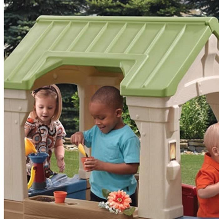 Step2 Great Outdoors Maison Enfant en Plastique | Maison de Jeux pour l’extérieur / jardin | Maisonnette / Cabane de Jeu avec Gril