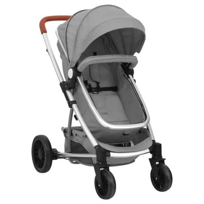 VidaXL Poussette 2-en-1 Landau Pliable Ultra Confort – Protection UV50+ Anthracite – Idéale Voyage & Quotidien