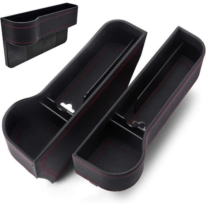 2 PCS Boîte de Rangement pour siège Écart de Voiture pour Boîte de Rangement  Latérale Organisateur de Rangement Cuir PU Anti-Fuite - Cdiscount Auto