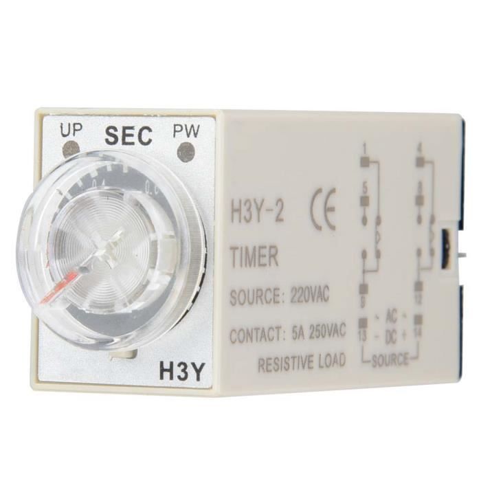 Relais Temporisateur H3Y-2 - 220V AC / 24V DC - Neuf Sous Emballage - Pour Extérieur