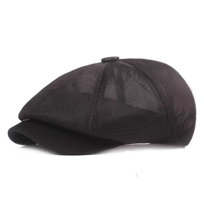 CASQUETTE, peaked capblackCouvre tête plat élégant en maille, aérée