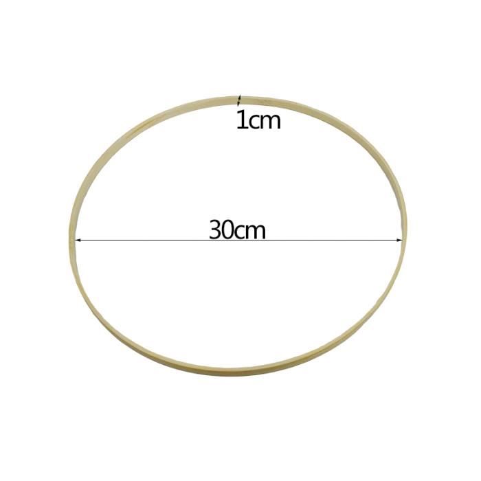 Lot De 6 Cerceaux En Bambou - 20, 25, 30cm Pour Couronnes Et DIY