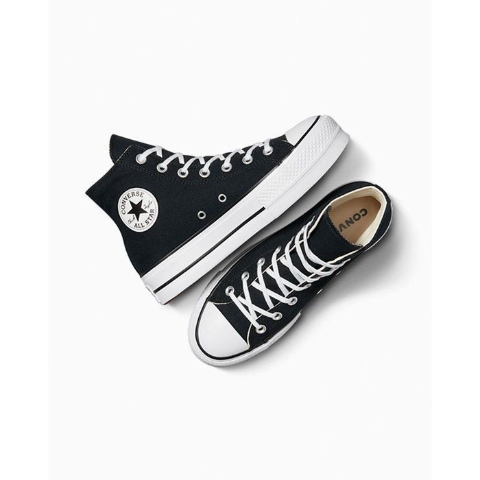 Converses plateformes noires Cdiscount