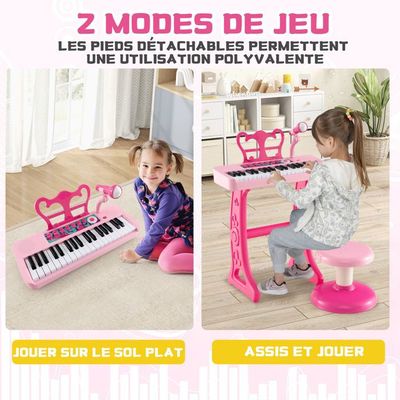 DREAMADE Piano Électronique Enfant à 37 Touches, Clavier avec Pieds de