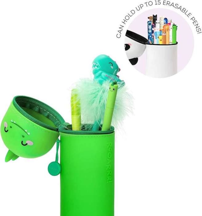 FRINGOO Trousse Enfants Patch Silicone - 2 Compartiments Avec Fermeture Eclair - Tout Type De