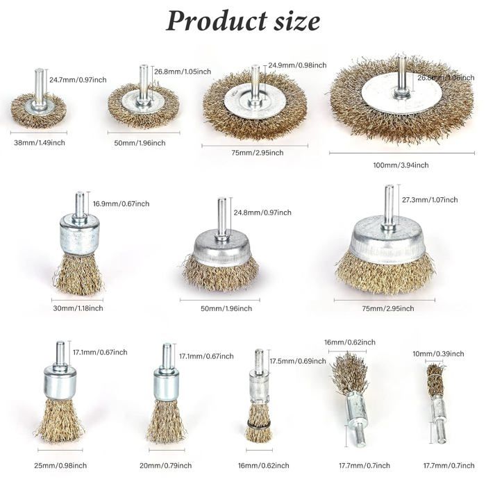 Brosse Metallique - SODIAL(R)45Pcs Fil d'acier Roue Stylo Coupe Brosse