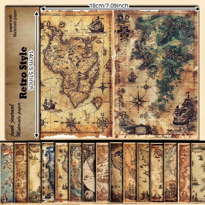 Papier Scrapbooking Vintage - 120 Feuilles 20x14 Cm - 4 Thèmes - Pour Journal, Collage, Décoration