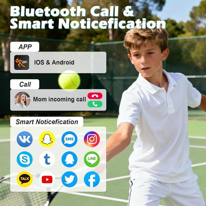 Montre Intelligente Pour Enfants Filles Garçons Pas D'APP Pas