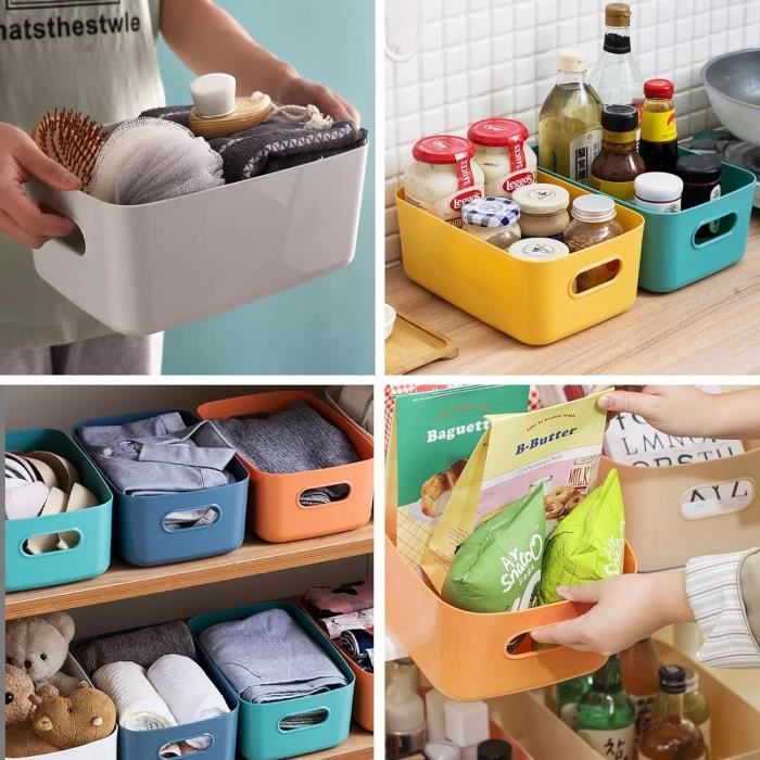 Lot De 3 Boîtes De Rangement En Plastique – Paniers Empilables WSAMJIN – Organisateurs
