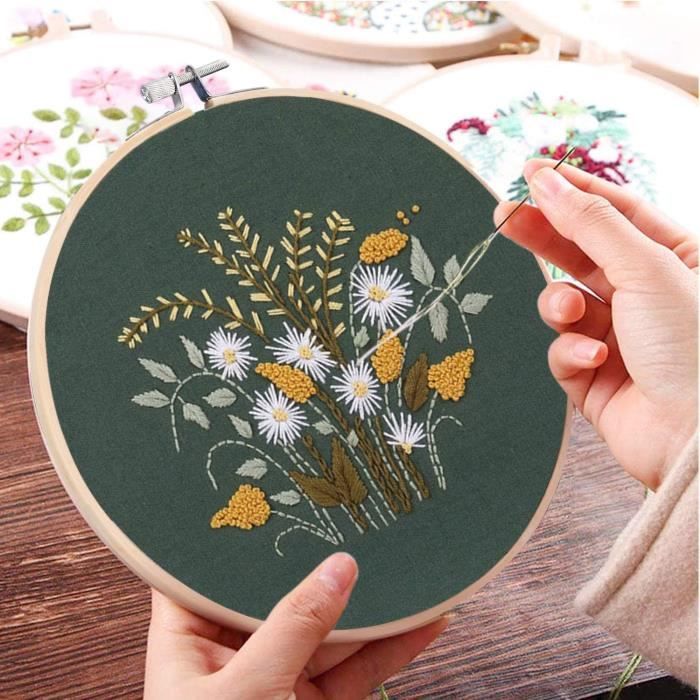 Kit Broderie Ruban De Soie Bucilla – Oeillets Et Roses (vintage, Neuf)