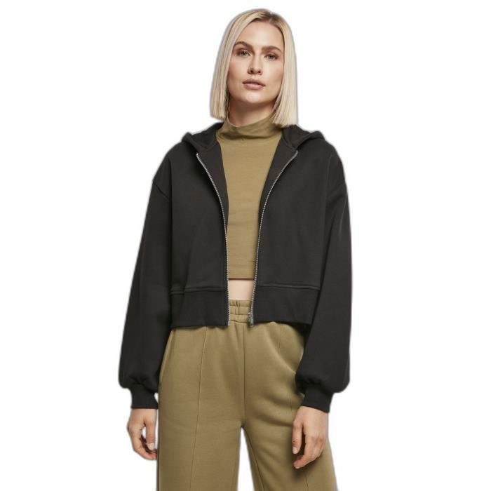 Veste courte zipp e femme Urban Classics Oversized noir XL