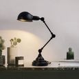 ECLAIRAGE DE MEUBLE OuXean Lampe de table noire pliante E14 25W éclairage en métal Lampe de bureau à bras pivotant, Lampes de le550-2