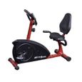 Vélo d'appartement Semi Couché Best Fitness BFRB1 - Rouge - BODY SOLID - 8 niveaux de résistance magnétique-2