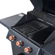 Barbecue à gaz BRASERO Spring II 3 Feux - Surface de cuisson mixte - 9,45 kW Noir-2