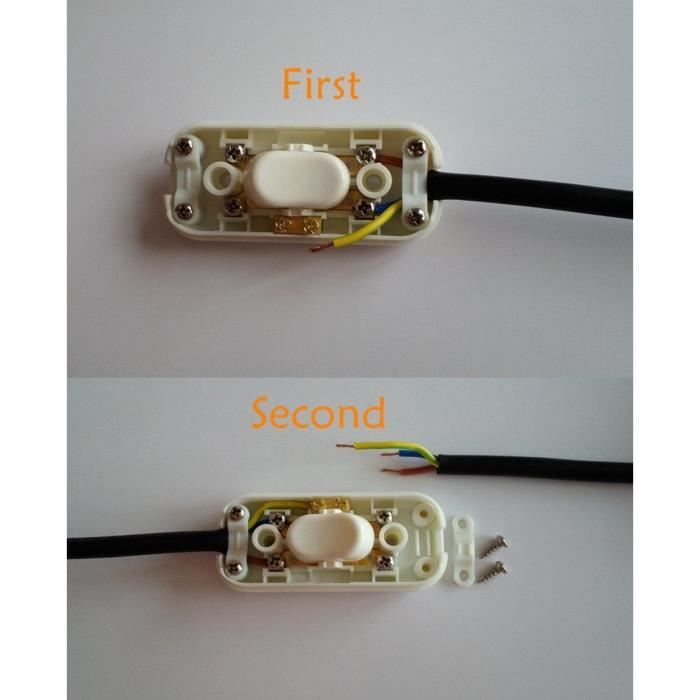 Interrupteur Diall à fil souple blanc