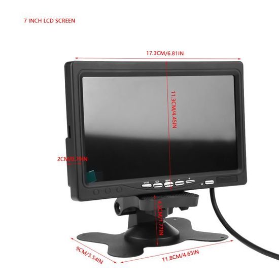 Support De Montage Pour écran De Voiture 7/9 Pouces - Fixation Stable Réglable En Hauteur - Pour Moniteur De Recul, GPS - 10