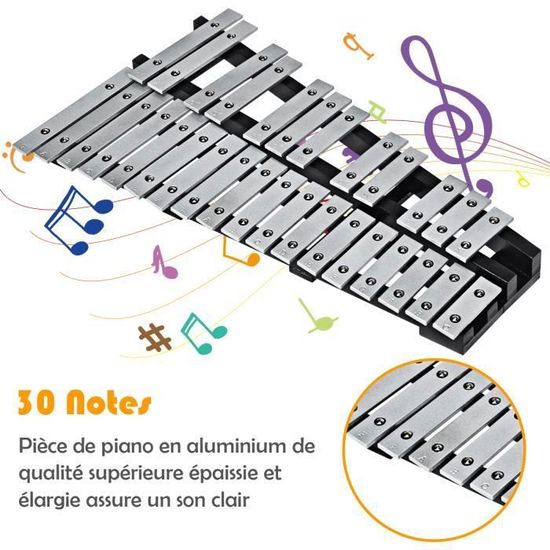 Cocosity Kit Xylophone DIY 8 Notes Enfant avec Manivelle - Instrument Musique Percussion - Instruments de musique