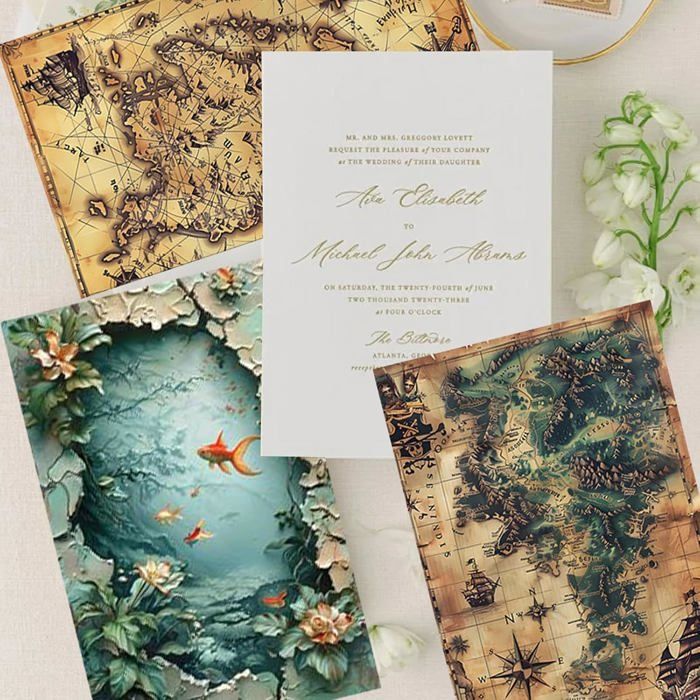 Papier Scrapbooking Vintage - 120 Feuilles 20x14 Cm - 4 Thèmes - Pour Journal, Collage, Décoration - 9