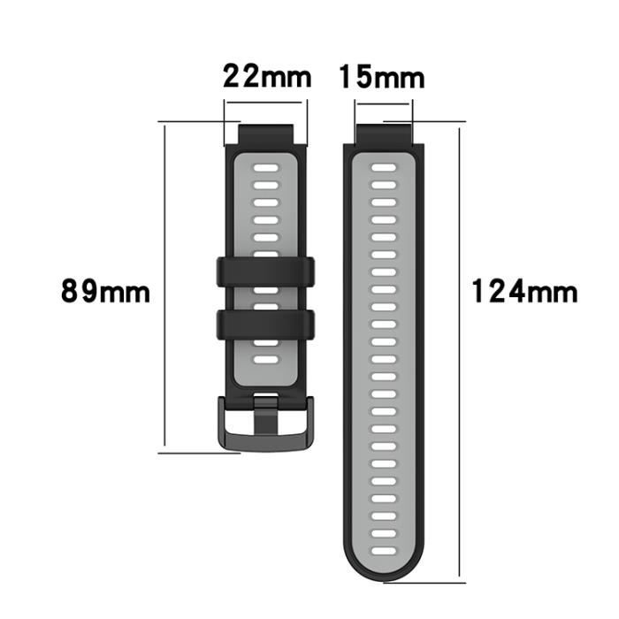 Bracelet pour montre Garmin Forerunner 910XT, bracelet de remplacement en  silicone pour montre Garmin Forerunner 910XT 