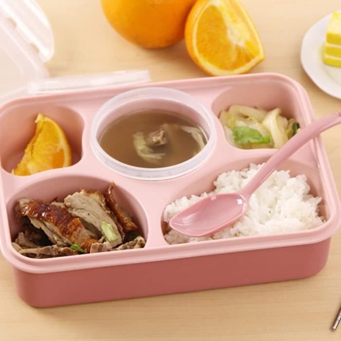 5 Grilles Micro-Ondes Plastique Bento Lunch Box Scellé Plat