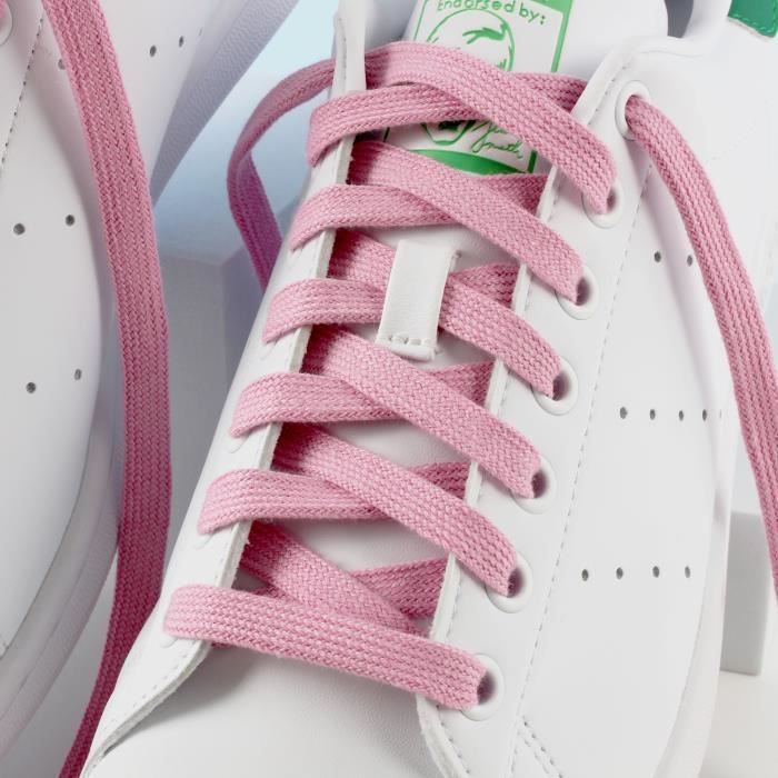 Lacets plats roses 90 cm Largeur 8mm Lacet rose pour basket et chausures Rose Cdiscount Chaussures