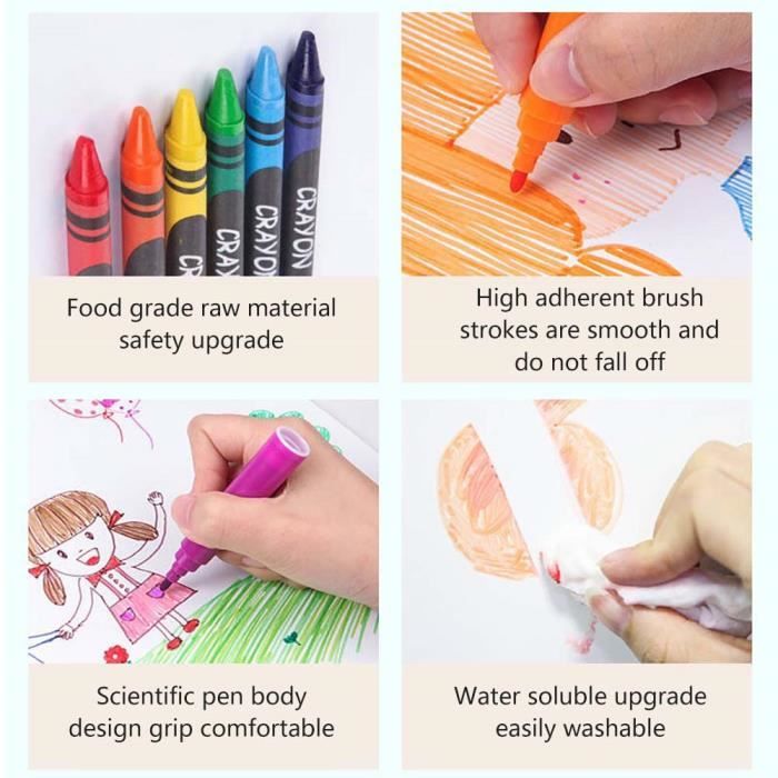 Boîte à Outils Dessin 3 Tiroirs En Hêtre - Organisation Stylos, Pinceaux Et Pigments