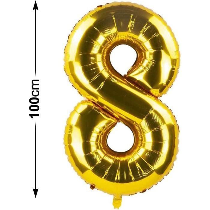 40 Pouces Ballon Chiffre 18 Argenté,Grand Numéro Gonflable Helium Ballon  pour Décoration d'anniversaire 18 Ans(100cm )[455] - Cdiscount Maison