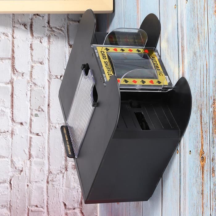 Machine à mélanger les cartes à piles, mélangeur de cartes automatique à 6  jeux, machine à mélanger le poker électronique pour les jeux de cartes de  fête à domicile