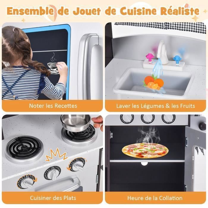 LIFEZEAL Cuisine Enfant en Bois, Cuisine de Jeu avec Tableau Noir, Téléphone, Cuisinières, Lave-Vaisselle, Machine à Glaçons et Four, Sons,Beige | Leroy Merlin LIFEZEAL Cuisine Enfant en Bois, Cuisine de Jeu avec Tableau Noir, Téléphone, Cuisinières, Lave-Vaisselle, Machine à Glaçons et Four, Sons,Beige | Leroy Merlin