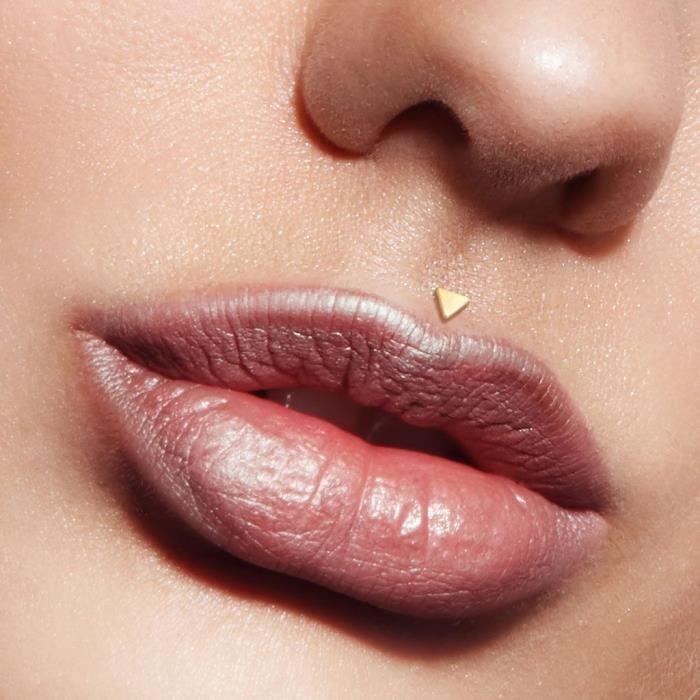 Piercing labret Bioplast triangle en Or Jaune 14 Carats