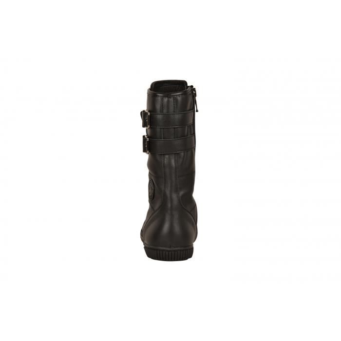 Bottes Femme PATAUGAS Iratiko Cuir Noir Lacets Zip Confort