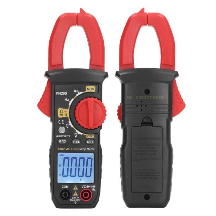 Pince Ampèremétrique Numérique Aicevoos TRMS 6000 Points - Multimètre Avec NCV, Mesure AC/DC Jusqu'à 600A, 750V