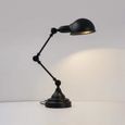 ECLAIRAGE DE MEUBLE OuXean Lampe de table noire pliante E14 25W éclairage en métal Lampe de bureau à bras pivotant, Lampes de le550-3