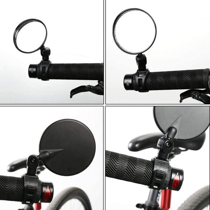 Rétroviseur De Vélo électrique Wizoowip – Convexe Acrylique Incassable, Rotatif, Universel, Installation Facile – Lot De 1 Ou 2