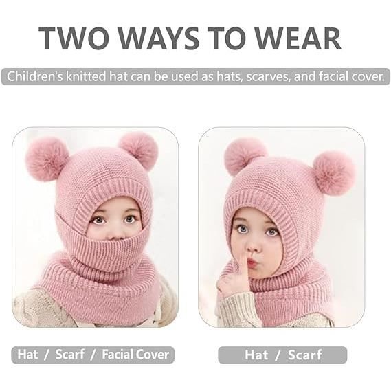 Ensemble chapeau et écharpe pour enfant - Bonnet chaud pour femme - 2 pièces - Automne Hiver - Crochet - Couleur unie - Femme (Couleur : G
