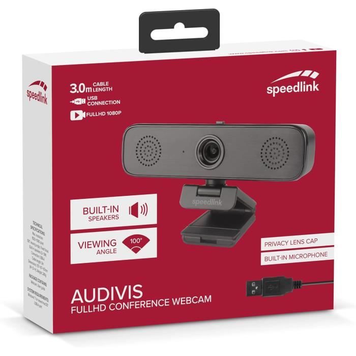 TONGVEO Conferenza Webcam Con Microfono E Altoparlante, 1080P Web Camera Grandangolare Per Computer Video Sala Conferenze In Streaming (1080P - Foto 2