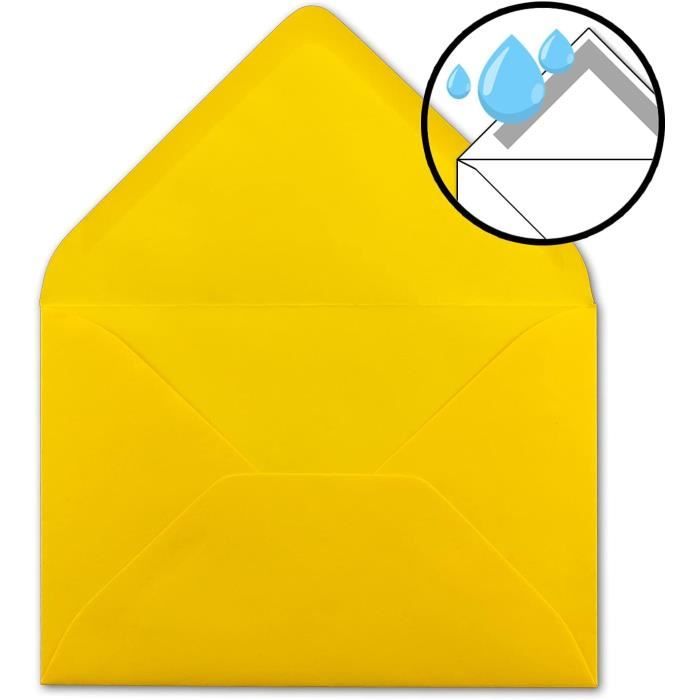 Enveloppes Papier Coloré A5/ C5 Jaune