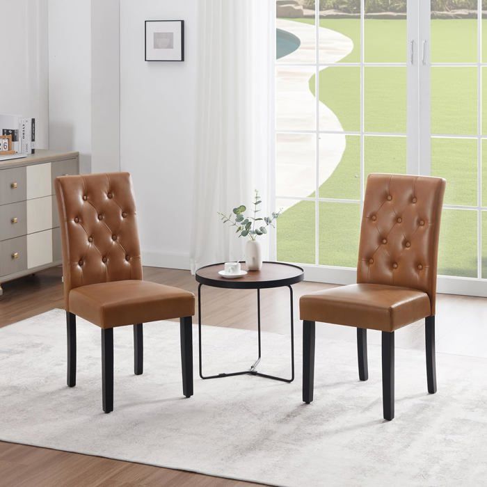 Chaise de salle à manger MCW-K32, marron - marron foncé