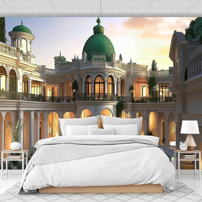 Papier Peint Panoramique Toiture Soie,350×250 Cm (W×H) Poster Geant ...