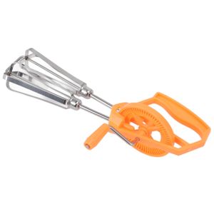 Lot De 2 Fouets Manuels En Silicone Cabilock - Poignée Antidérapante, 26 Cm - Pour Sauces, Pâtes, œufs (orange)