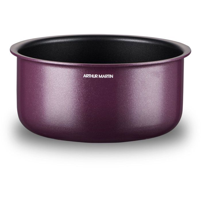 BELLA Batterie de cuisine, 12 pièces avec ustensiles, surface de cuisson antiadhésive, sans PFOA, résistante aux rayures, compatible avec toutes les cuisinières, nylon et aluminium, crème
