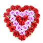 Pej 1pcs Fleurs Artificielles Rose Deco Mariage En Forme De Coeur