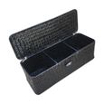 Boîte de rangement à 3 compartiments, panier en rotin et osier avec couvercle, porte articles diversobjet decoratif XPJ593-0