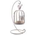 Bougeoirs de décor Vintage chauds candélabres Cages à oiseaux bougeoirs décoratifs pour la décoration de la maison blanc skyty342-0