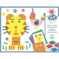 Coffret créatif Pochoirs et éponges Tape et tape - DJECO - Pour enfants à partir de 3 ans - Décorez 4 tableaux-0
