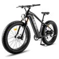 Vélo électrique Fafrees F26 CarbonM,1000W Moteur,48V 22.5AH,26"*4.8,SHIMANO 9 Vitesses,Carbon Fibre Frame,VTT électrique-Noir-0