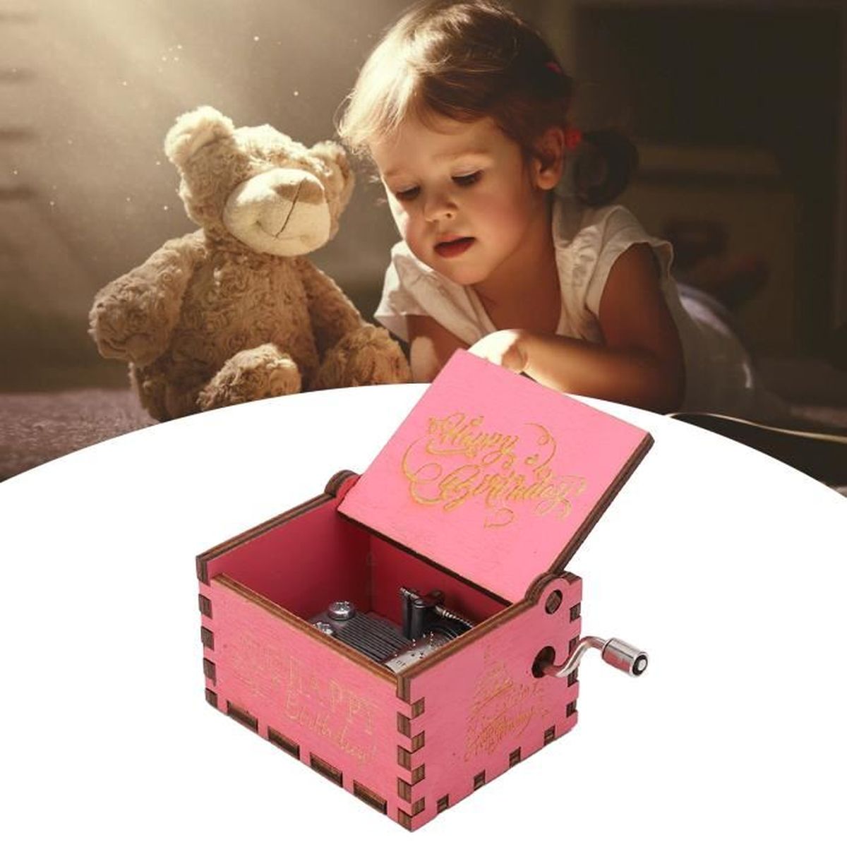 WoodRiver 18-Note Music Box Movement with When You Wish Upon a Star