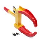 Wiltec Sabot de voiture – 480 x 245 x 73 mm – avec 2 clés – en Acier inoxydable – Bloque roue Antivol Automobile pour Remorque Carav