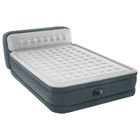Matelas gonflable - INTEX - Ultra Plush Headboard - 152x203 cm - Pompe électrique - Gris